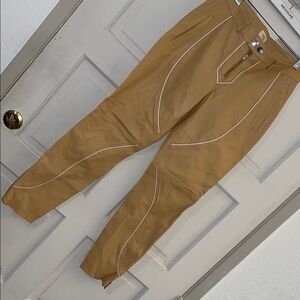 Camila Coelho Tan Chinos with White Stitching